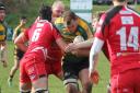 Ben Cooper battles through the Redruth defence Photo: SHAWN PEARCE PHOTOGRAPHY