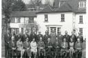 Bland Fielden senior staff circa 1970. Back row: Tommy Parr (insurance manager), Leslie Baker (general accounts manager), Alan Martin (audit manager), Bob Fisher (building society manager), Ben Herbert (senior exec), Ernest Purser (manager  worked for Bla