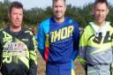 L-R: Dean Curry 2017 Clubman Veteran Class winner, Kevin Palmer 2017 Expert Class winner, Michael Ridge 2017 Expert Veteran Class winner. Picture: ROGER CHAPLIN