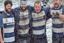 Chelmsford Rugby Club players celebrate their win over Ipswich. Picture: CRFC