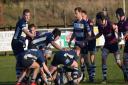 Chelmsford control the ball at the breakdown against Sudbury. Picture: CHELMSFORD RUGBY CLUB