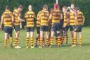 Ipswich YM players take a break during their victory on Saturday. Photo: DICK WATSON