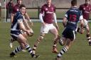 Chris Lewis and Adam Kroon of Sudbury on the attack against Ruislip.