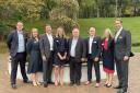 From left,  Tim Taylor (Grant Thornton), Alexandra Nelson (Birketts), Geoffrey Buchanan (Gressingham Foods), Jenny Hanlon (Adnams), Paul Day (boss of Turners (Soham)), Rob Thomson (Grant Thornton), Catherine Johnson and Jonathan Agar (Birketts)