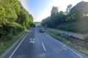 There were severe delays on the A12 after a three-vehicle crash