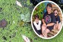 A Needham Market mum was horrified to discover her children had been neck-deep in a river where hundreds of dead fish were rotting upstream.