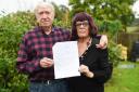 Linda Clark (right) was surprised to receive an HMRC letter wishing her condolences on the death of her husband Michael (left).
