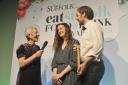 The last Suffolk Food & Drink Awards was held in 2019 when Dulcie and Johnnie Crickmore from Fen Farm Dairy, pictured with Suffolk Magazine editor Jayne Lindill (left), were the recipients of the Food and Drink Hero Award
