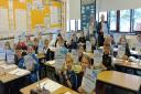 Pupils in Year 5 at Blundeston CEVC Primary School with Cllr Paul Ashdown and Danny Steel, Lowestoft and northern parishes Community Partnership. Picture: East Suffolk Council