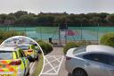 Tennis courts in Lowestoft have had oil thrown on them