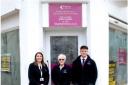 The Kingsley Home Care team outside our new office premises in Lowestoft. From left, Nikki Roden, Georgina Johnston and business development manager Dan Wellings