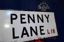 A Penny Lane street sign which was stolen by drunk students and has been returned 47 years later (Kevin Matthews/PA)