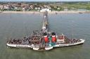 The iconic paddle steamer docked in Suffolk in 2023