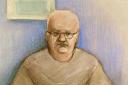 Steve Wright, formerly of Ipswich, in a court sketch from earlier this year