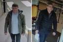 CCTV has been released of two men police want to speak to in connection with a theft at a Tesco car park.