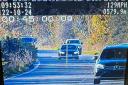 Speed cameras clocked a driver travelling at nearly 130mph on the A12.