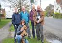 Cycle funding could be used to improve safety in Bredfield Road. Residents and parish councillors visit the site