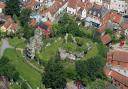 Bungay Castle is not easily visible from the town centre, despite its size