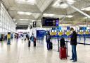 Social distancing at Stansted Airport. Picture: Will Durrant