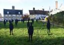 In total 41 men from Haughley died during WW1 and WW2 - the soldier silhouettes give a poignant representation of this loss ahead of armistice day