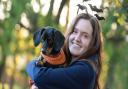 Mo Warren with Brandy, who were both dressed in their finest Halloween costumes for a special walk at Christchurch Park, Ipswich.