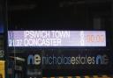 The Portman Road scoreboard after Towns 6-0 victory over Doncaster Rovers.