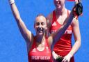 Great Britain's Hannah Martin celebrates winning bronze in the Women's Bronze Medal Match at the Oi Hockey Stadium on the fourteenth day of the Tokyo 2020 Olympic Games in Japan.