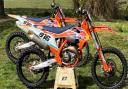 The orange KTM motocross were stolen between Tuesday night and Wednesday morning