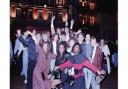 New Year celebrations on the Cornhill in Ipswich in 1989