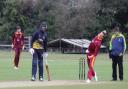 Matt Hunn bowling for Suffolk in Minor Counties cricket. Picture: NICK GARNHAM