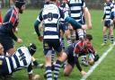 Joe Lancaster scores Stowmarket's first try in their win over Cantabs. Picture: BRIAN BELL