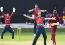 Matt Hunn, pictured appealing for a wicket while playing for Kent against the West Indies, says he would love to play in every game for Suffolk next season if possible. Picture: CONTRIBUTED