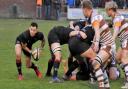 Brett Cutbush distributes the ball for Colchester. Picture: COLCHESTER RFC