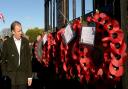 Gathering at the Memorial Gates by the Recreation Ground in Stowmarket for the Remembrance Day wreath laying ceremony.

PICTURE :Andy Abbott