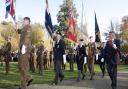 Ipswich Remembrance Sunday service at the War Memorial,Christchurch Park in 2017. Picture:NIGE BROWN.