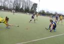 Lizzy Wheelhouse, right, defends the line against Norwich as Chloe Williams watches on. Picture: CONTRIBUTED