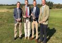 Framlingham College were winners of the Dick Watson Trophy at Aldeburgh. From left: Hugh Curle, John Wybar, Jonny Newton and Matt Low. Picture: CONTRIBUTED