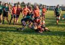 Harry Wiliamson scores the first try of the game for Ipswich YM in their win over Bury St Edmunds II