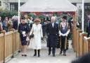 King Charles and Queen Consort head into Colchester Castle accompanied by Lord-Lieutenant of Essex Jennifer Tolhurst and Colchester Mayor Tim Young