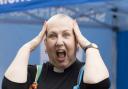Lesley Norburn braved the shave to raise money for St Nicholas Hospice in Bury St Edmunds