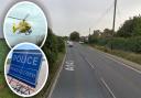 Emergency services were called to the A143 in Stanton on Saturday