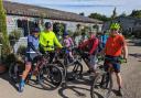 The cyclists raised over £5000 on their charity ride
