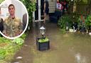 The latest flooding caused a deluge in his garden and home
