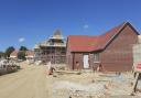 Affordable housing under construction at the former Stowmarket Middle School site.