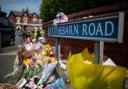 Flowers and tributes near the scene in Hart Street, Southport, where three children died and eight were injured in a knife attack during a Taylor Swift event at a dance school.