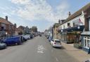 The main road in Aldeburgh is closed after a pedestrian was hit with a car