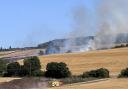 Suffolk fire crews are tackling a blaze near Stowmarket