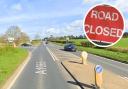 The A1065 Brandon Road was closed in both directions