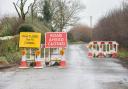 A water main was struck during repairs to the road