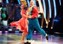 Wynne Evans and Katya Jones on Strictly Come Dancing on Saturday (Guy Levy/BBC)